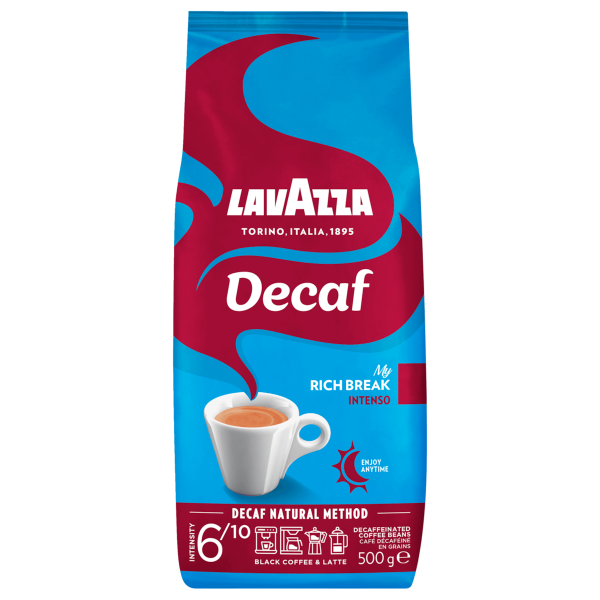 Lavazza Decaf ganze Bohnen 500g