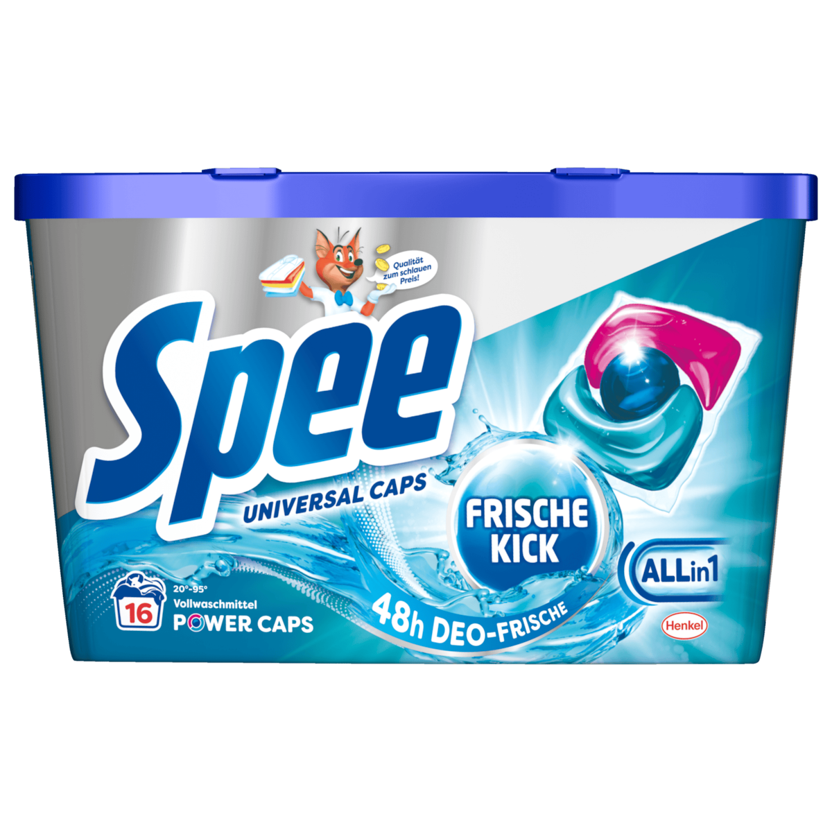 Spee Vollwaschmittel Power Caps Universal Frische Kick 192g 16WL