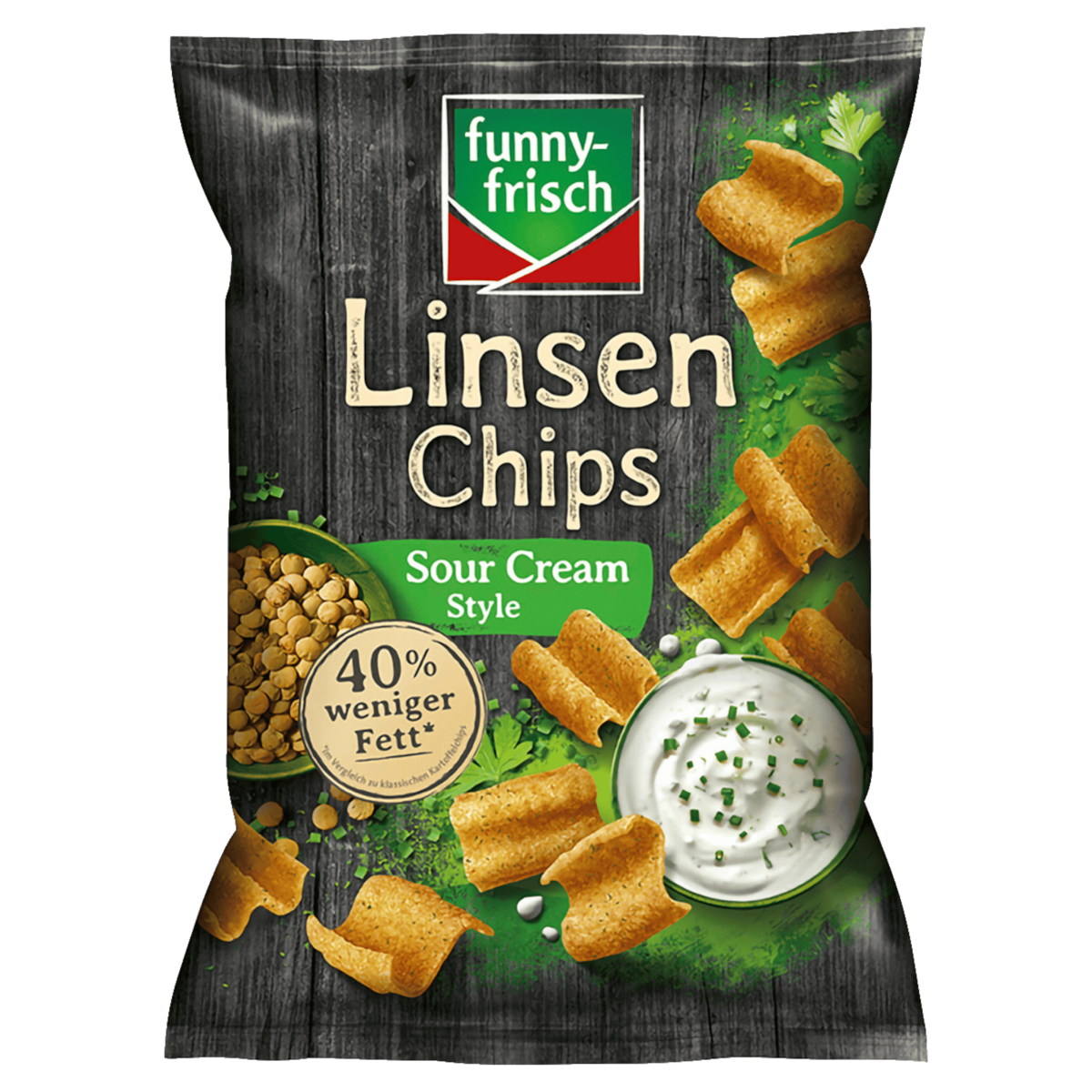 Funny-frisch Linsen Chips Sour Cream Style 90g