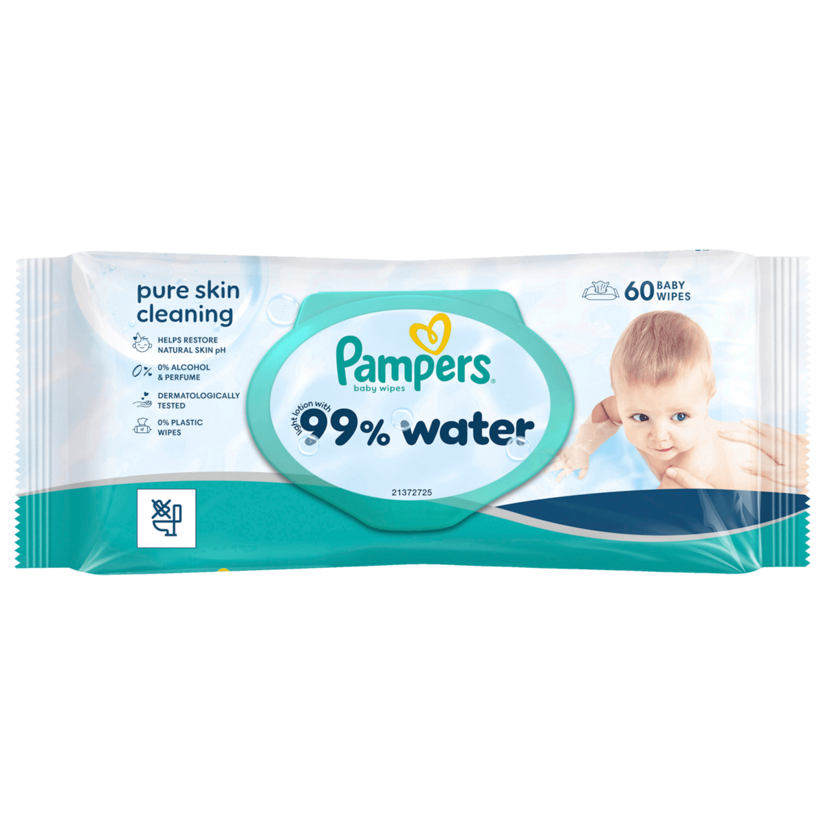 Pampers Feuchttücher 99% Water 60 Stück