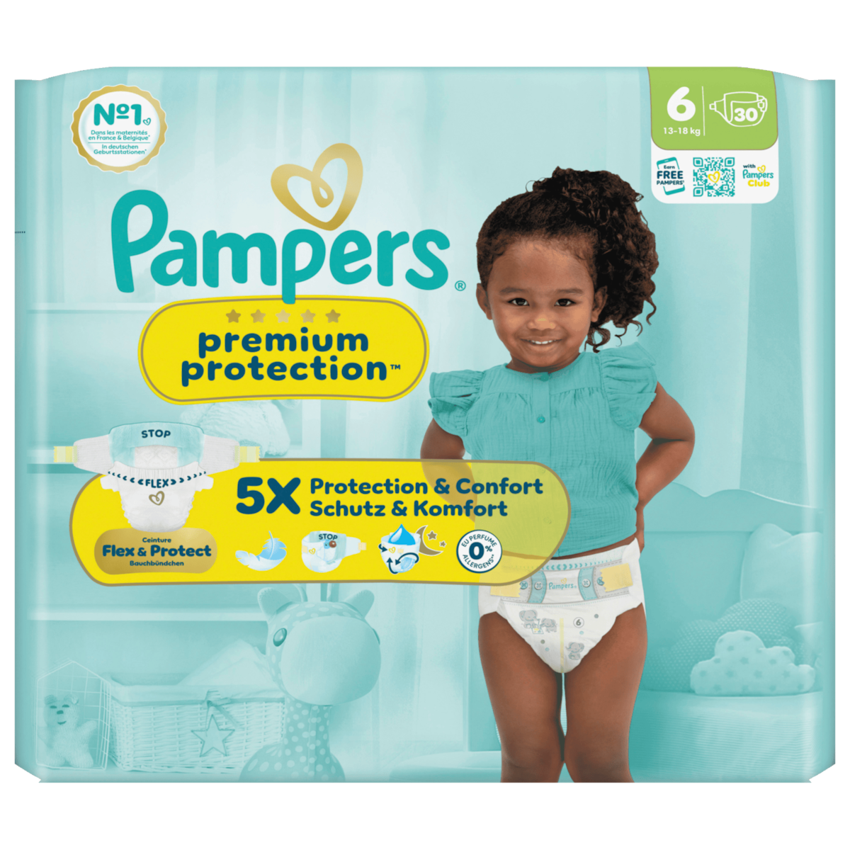 Pampers Premium Protection Windeln Gr.6 13-18kg 30 Stück