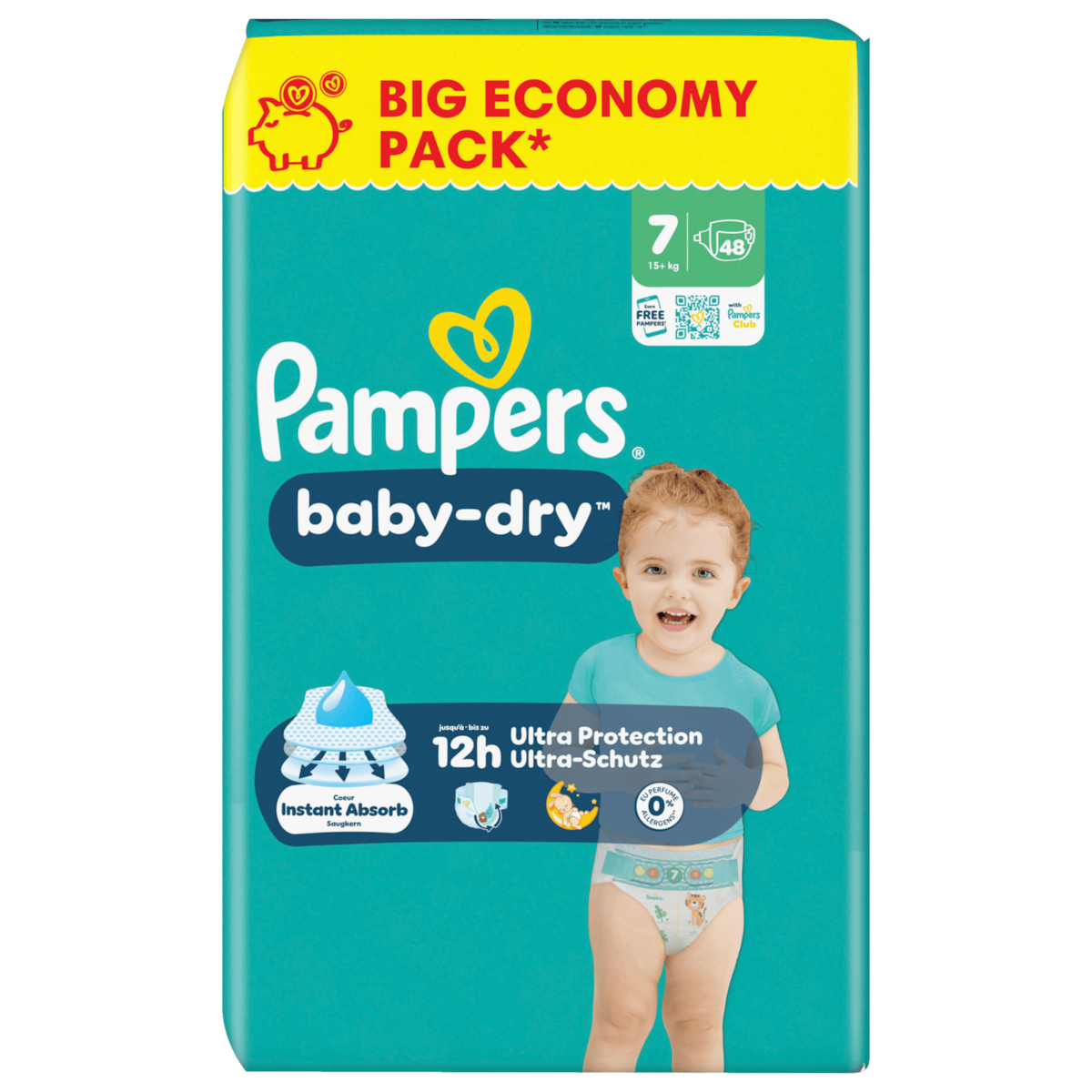 Pampers Baby-Dry Windeln Gr.7 15+kg 48 Stück