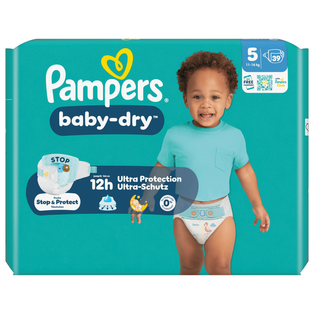 Pampers Baby-Dry Windeln Gr.5 11-16kg 39 Stück
