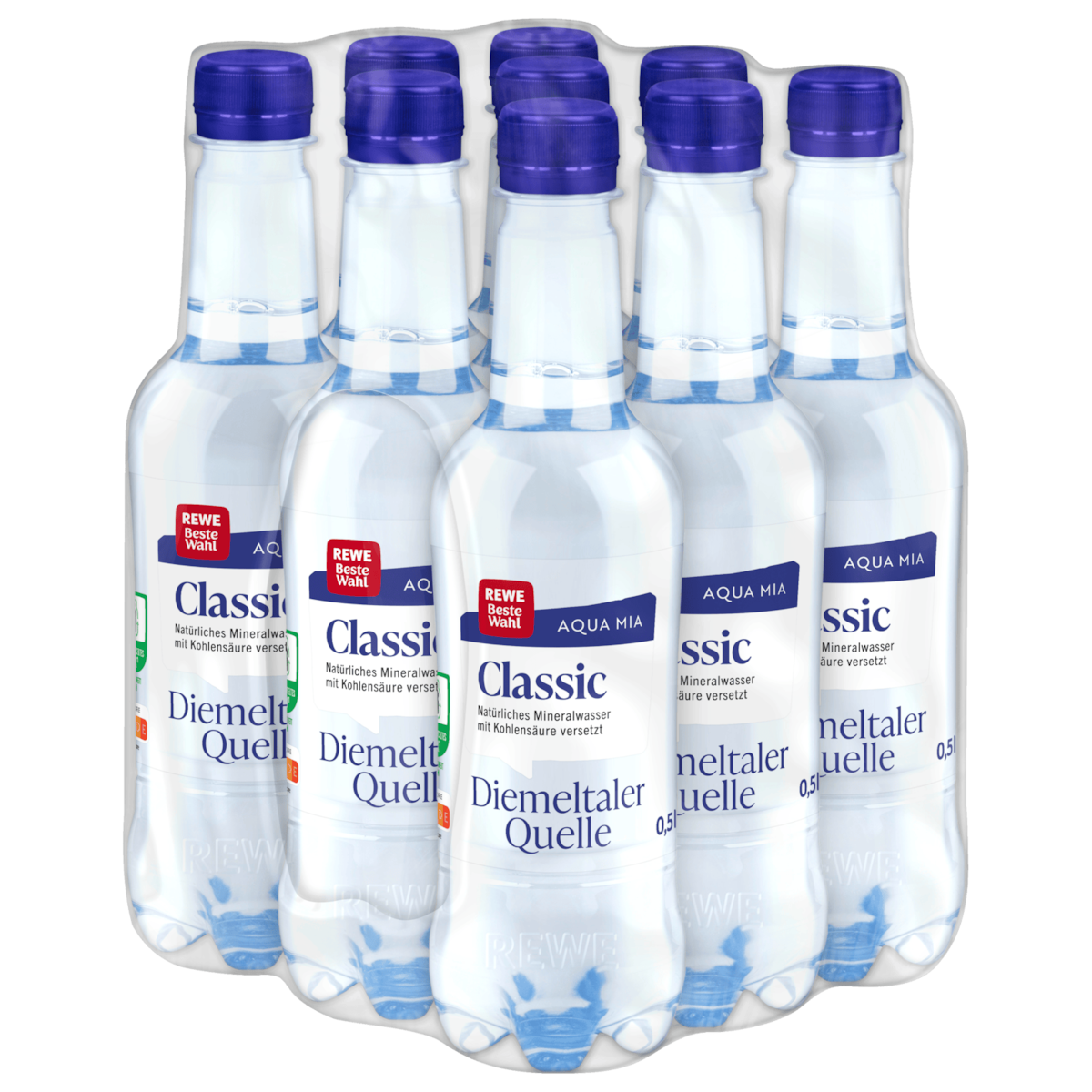 REWE Beste Wahl Mineralwasser Classic 9x0,5l