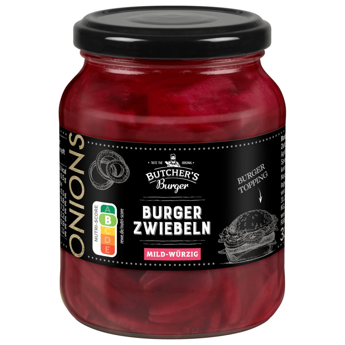 Butcher's Burger Zwiebeln rot mild-würzig 180g