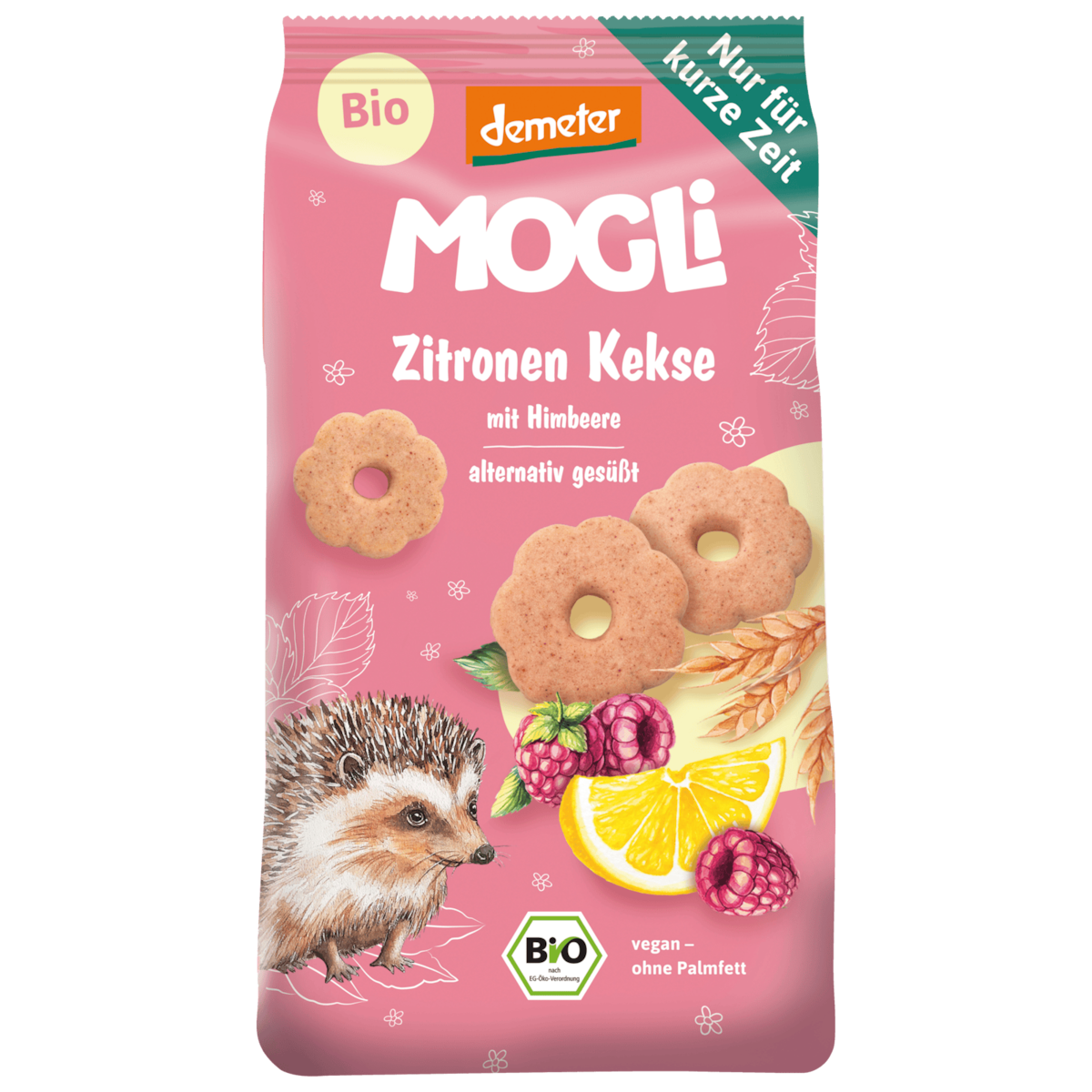 Mogli Bio Demeter Zitronen Kekse mit Himbeere 125g