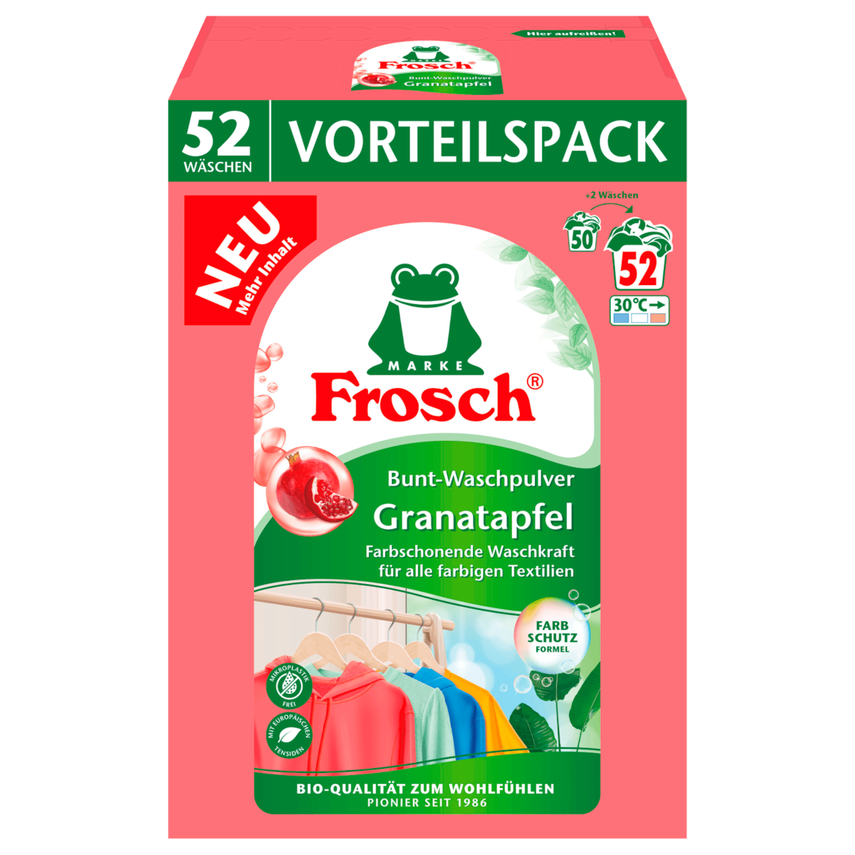 Frosch Bunt-Waschpulver Granatapfel 3,432kg 52WL
