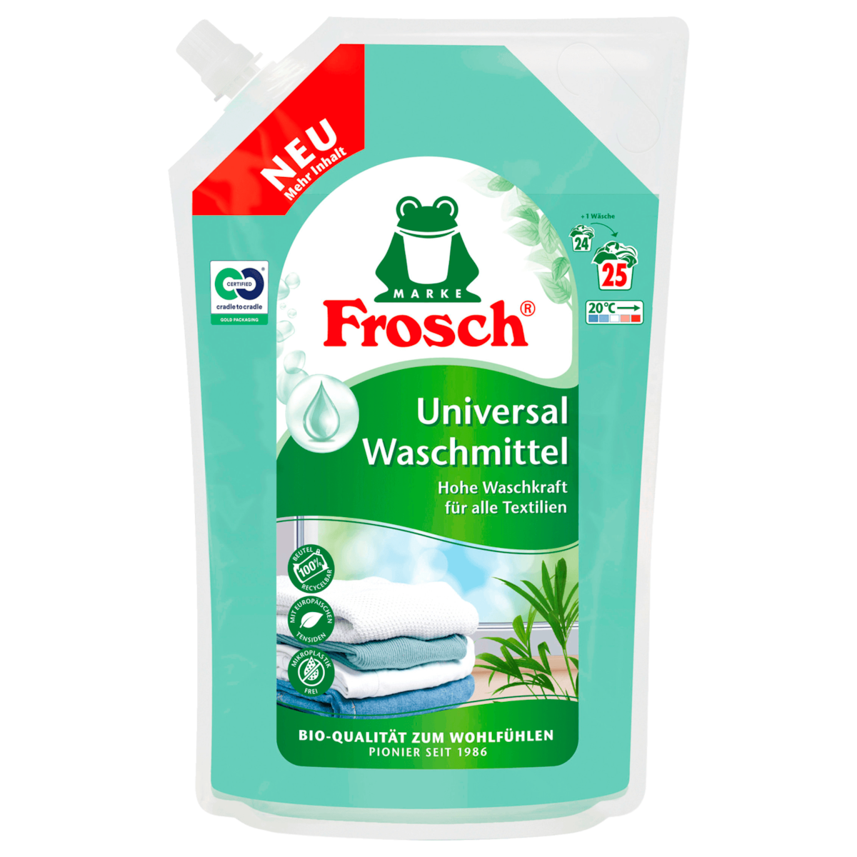 Frosch Universal Waschmittel Flüssig 1,5l 25WL