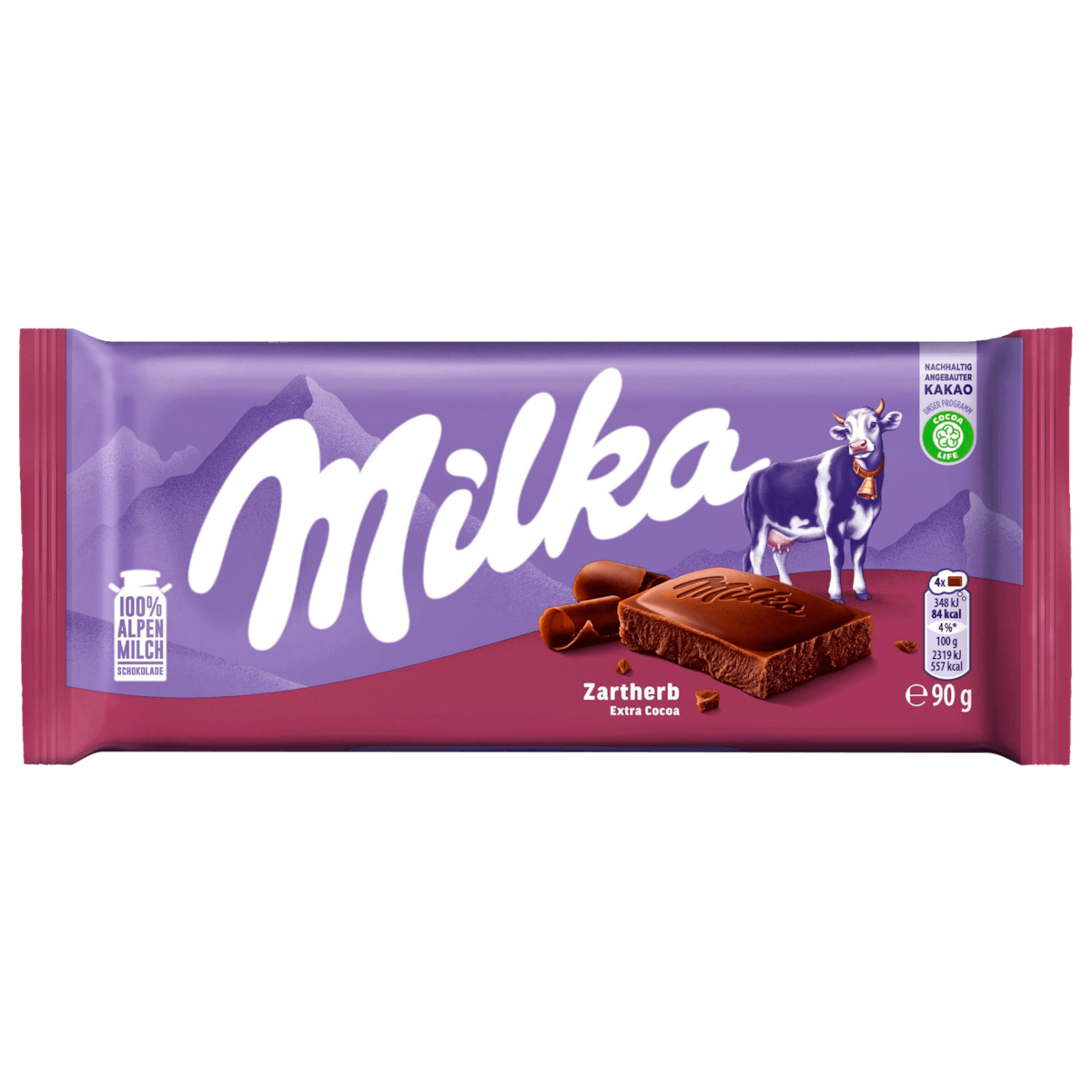 Milka Schokolade Zartherb 90g