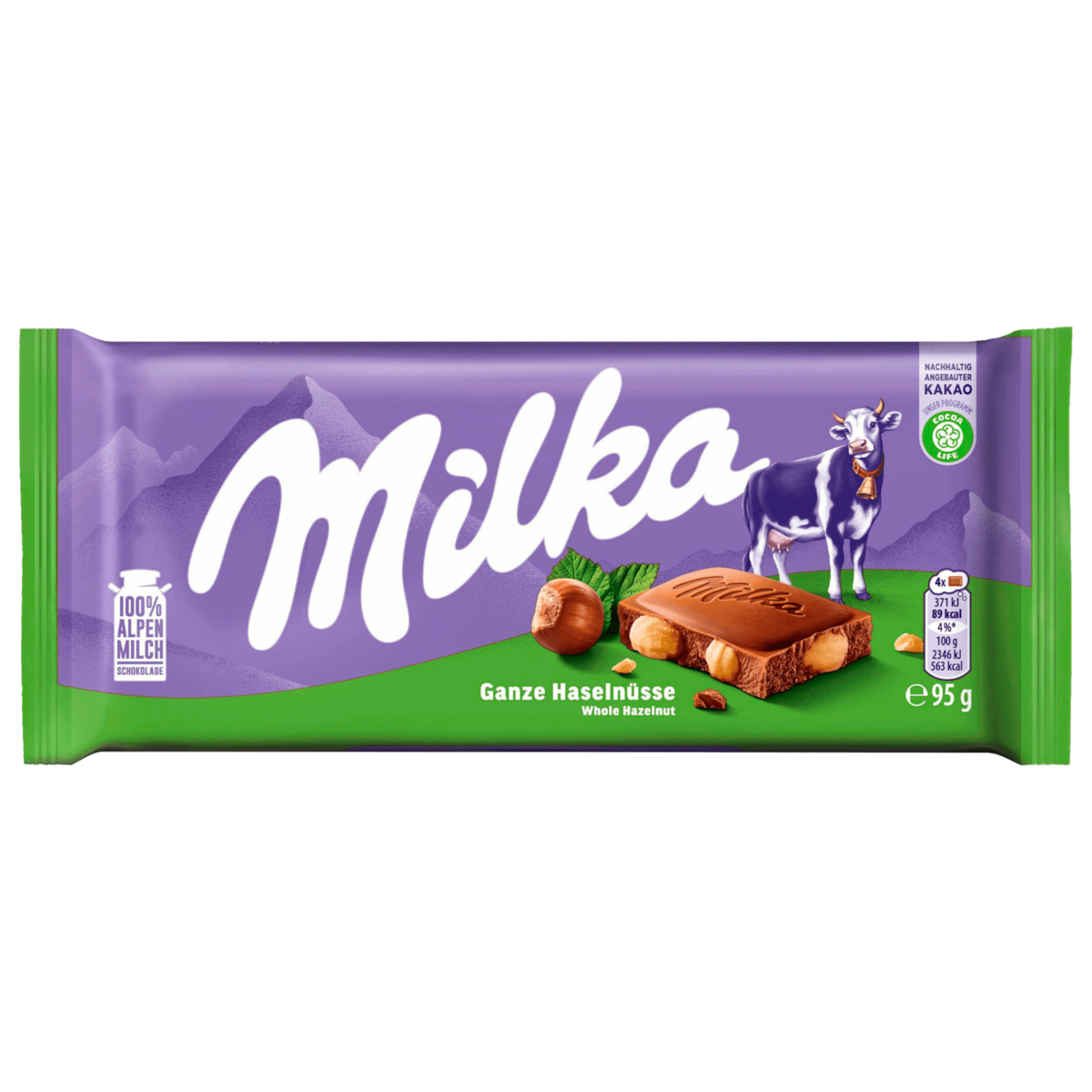 Milka Schokolade Ganze Haselnüsse 95g