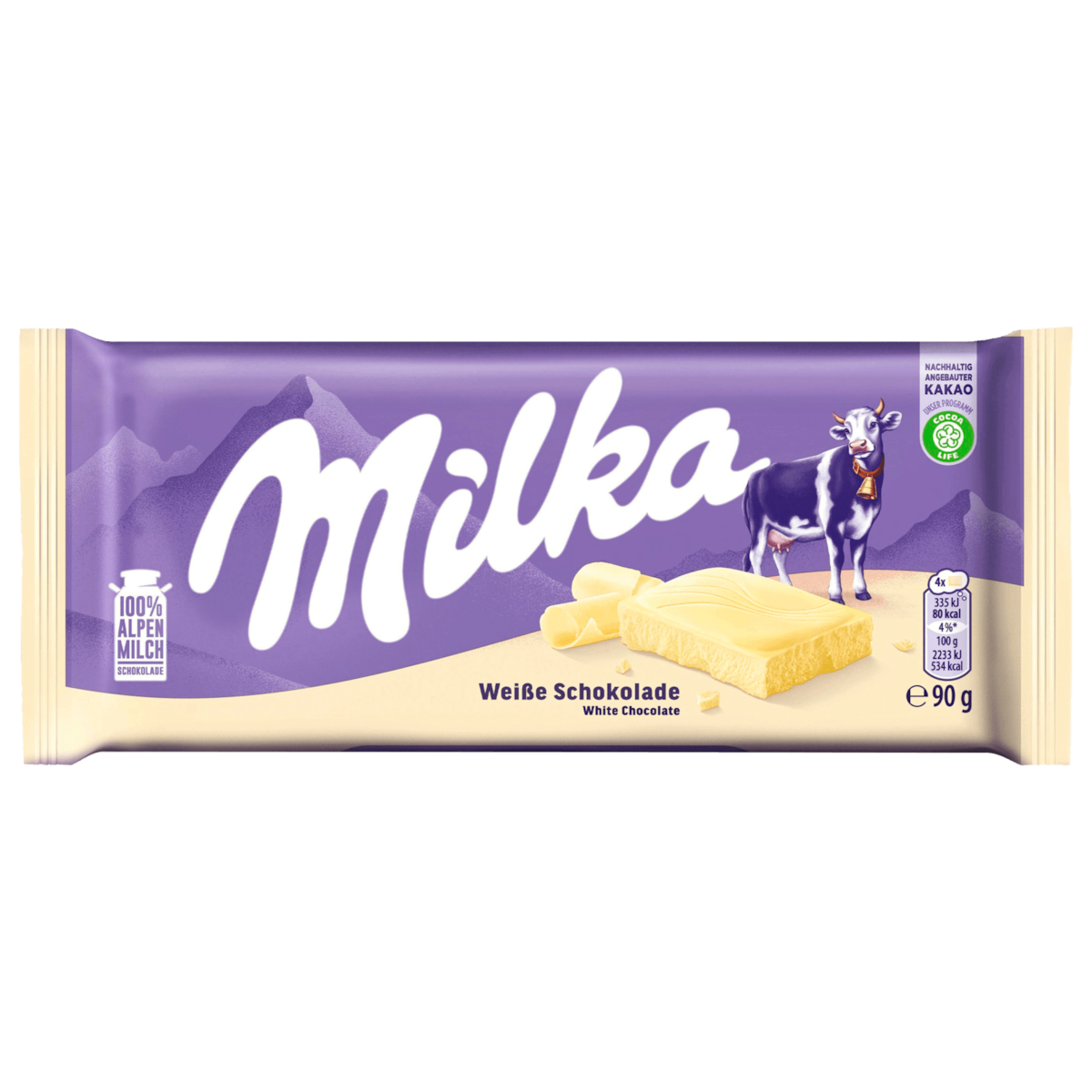 Milka Schokolade Weiß 90g