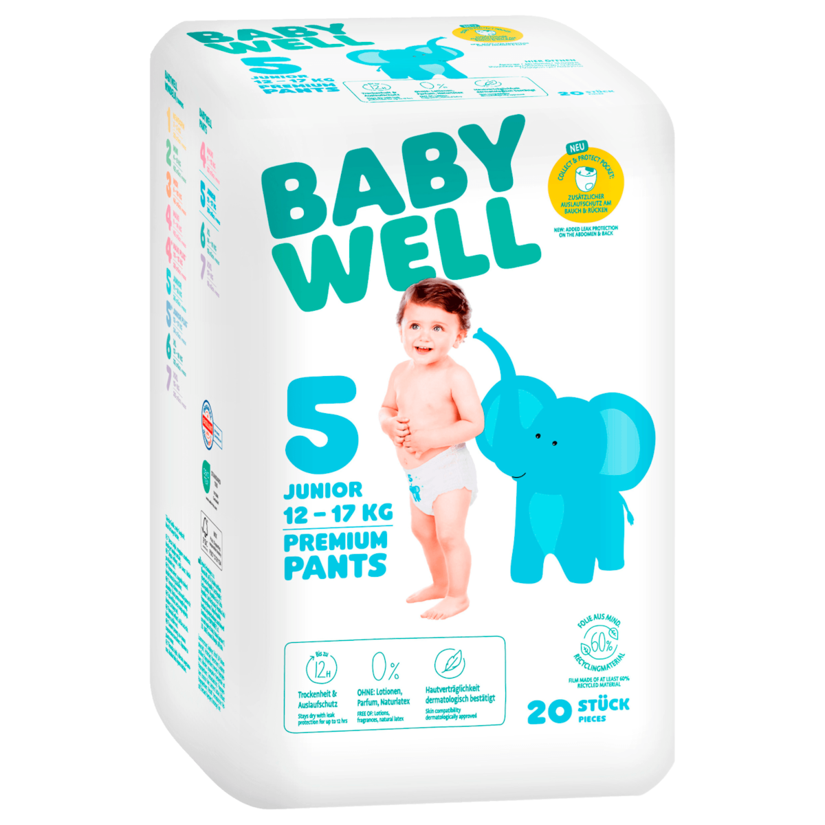 Babywell Windeln Pants Gr.5 12-17kg 20 Stück