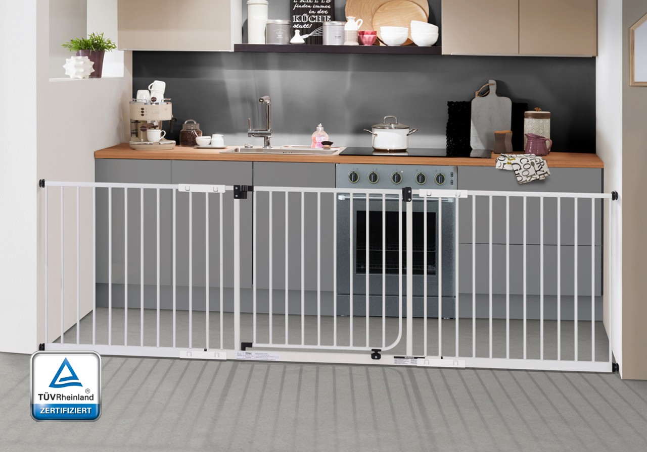 IMPAG® Absperrgitter Easy Step mit breiter Tür 83 - 312 cm''