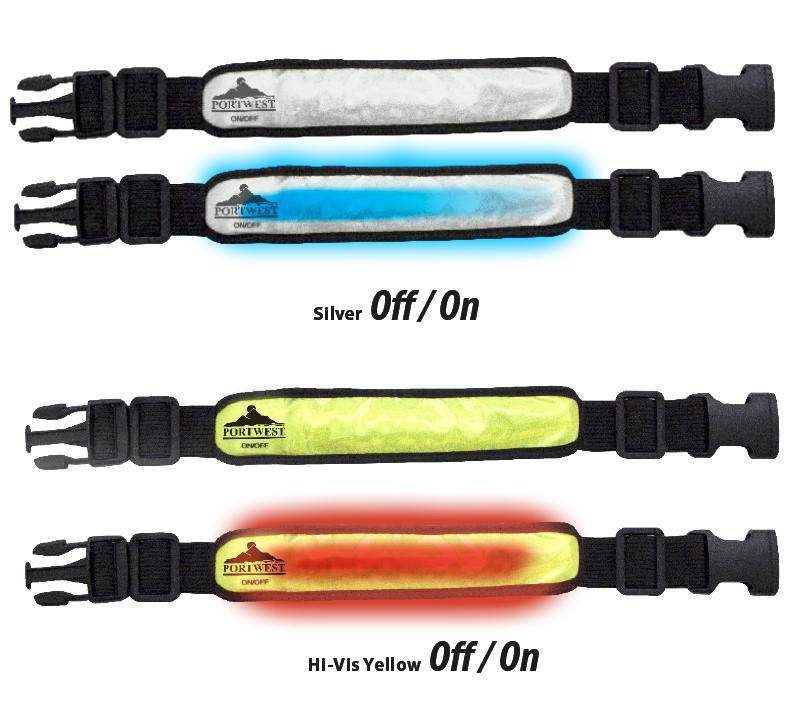 Leuchtarmband gelb silber