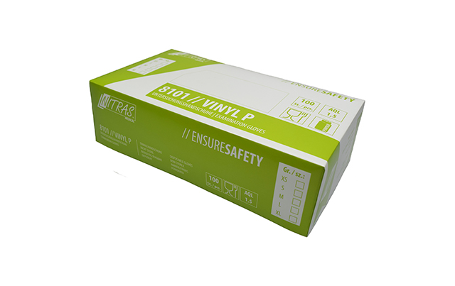 Gepuderte Einmalhandschuhe VINYL P 8101