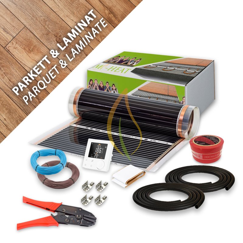 Comfort Heizfolie 130Watt/m² 50cm Parkett Set 40m = 20,0m²