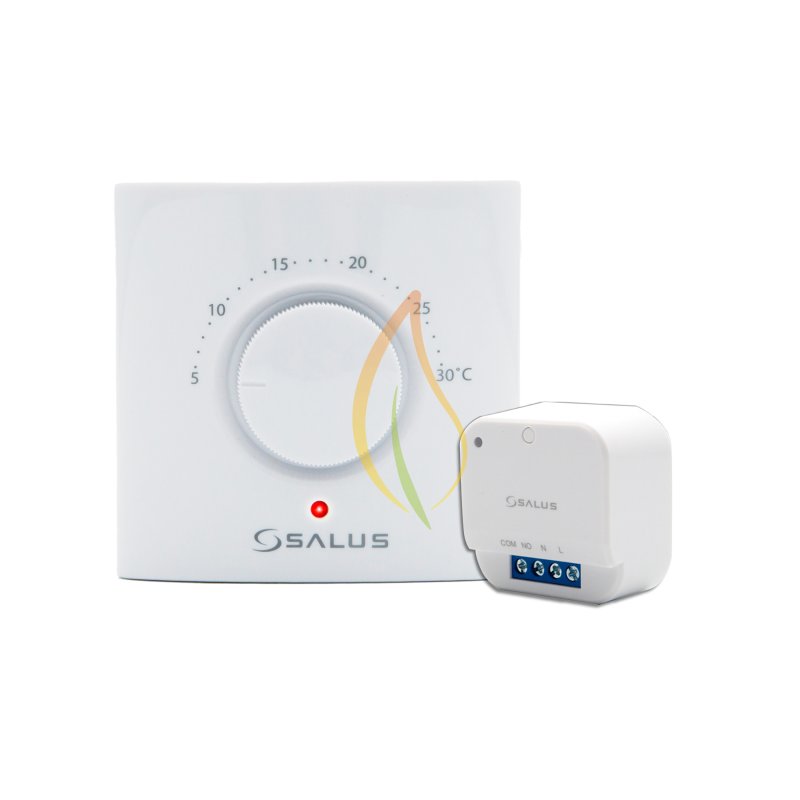 Salus Funk-Raumthermostat Set mit ERT20TXB analog Thermostat und Funk-Unterputz Empfänger SR868