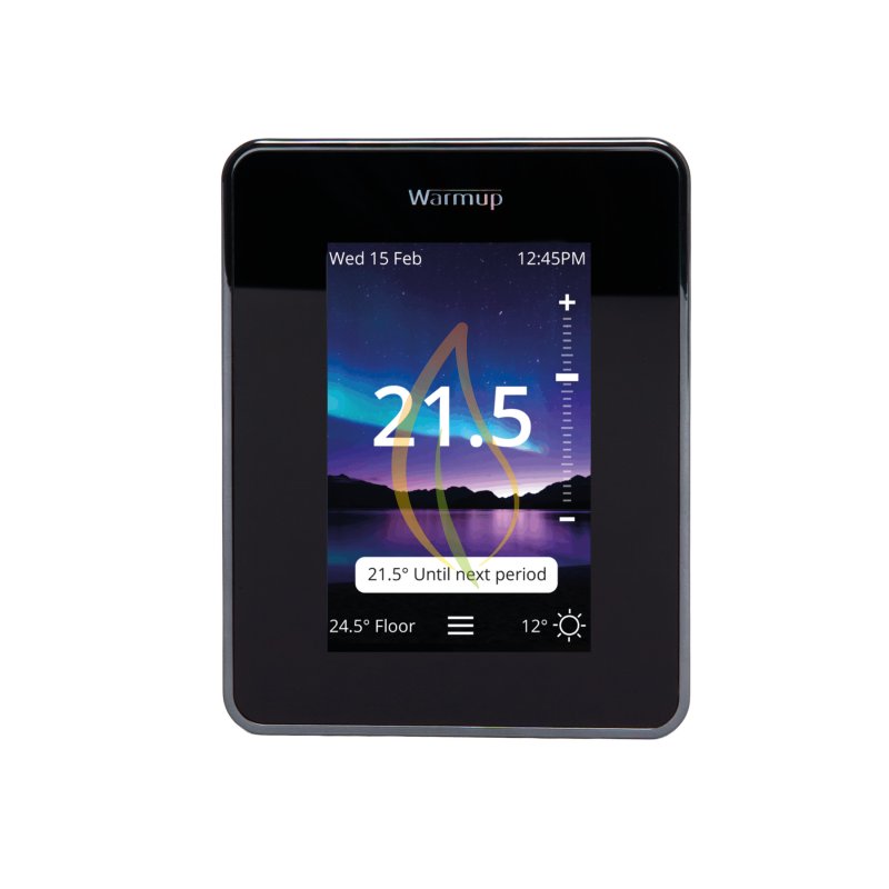 Warmup 7iE Smart Matter Thermostat Schwarz