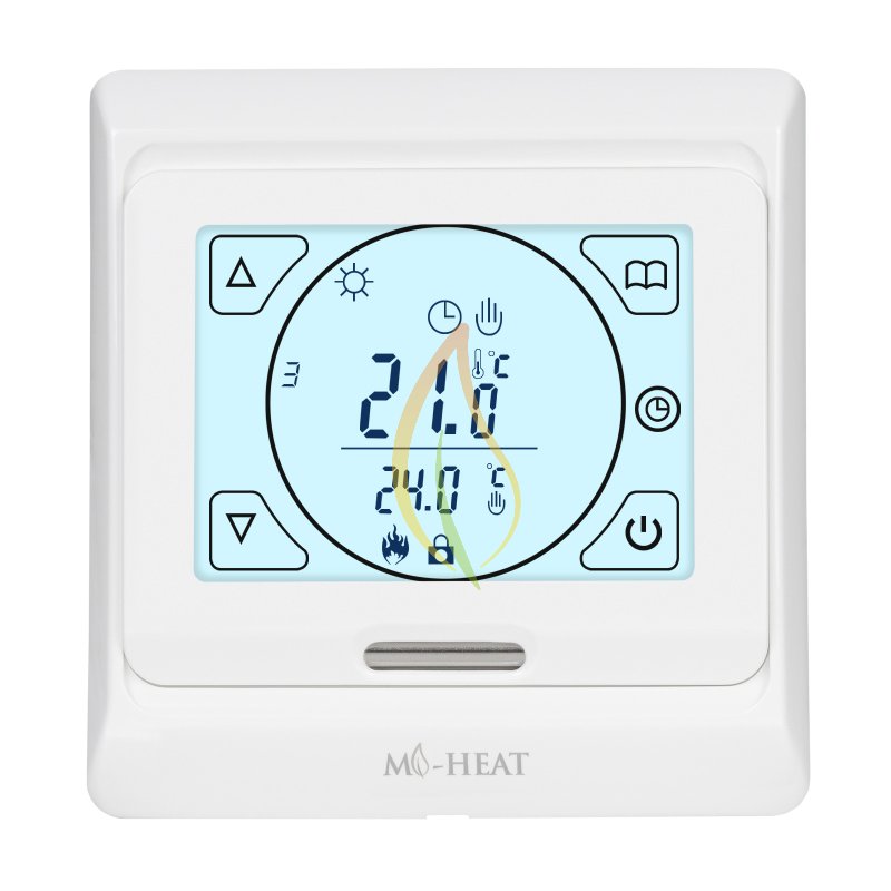 E91 Digital-Thermostat mit Bodenfühler weiß