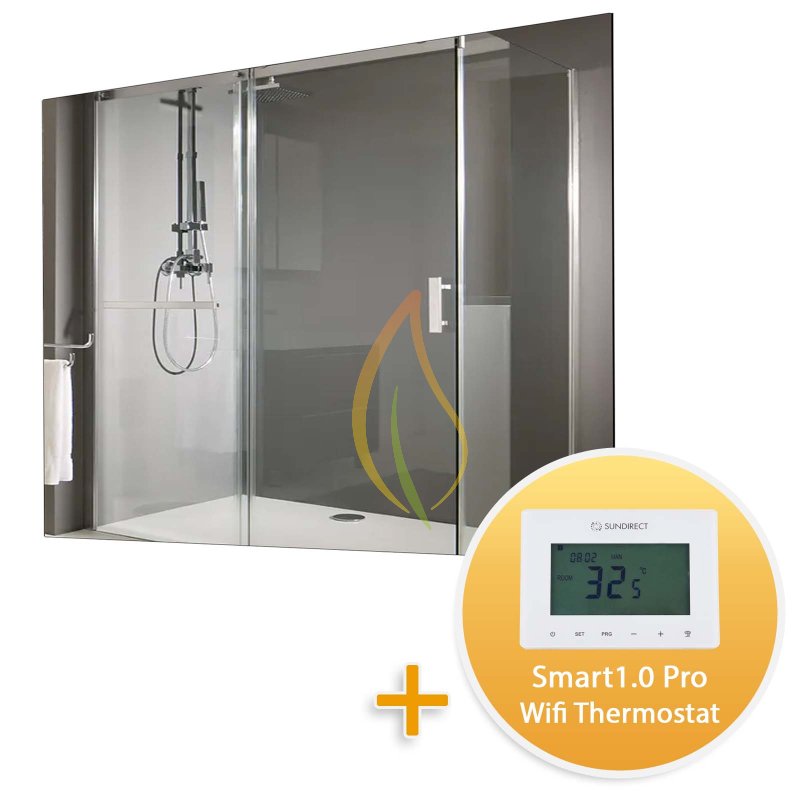 MD450-Plus Spiegel Infrarotheizung 60x85cm 480Watt mit Smart1.0 Pro Wifi-Thermostat