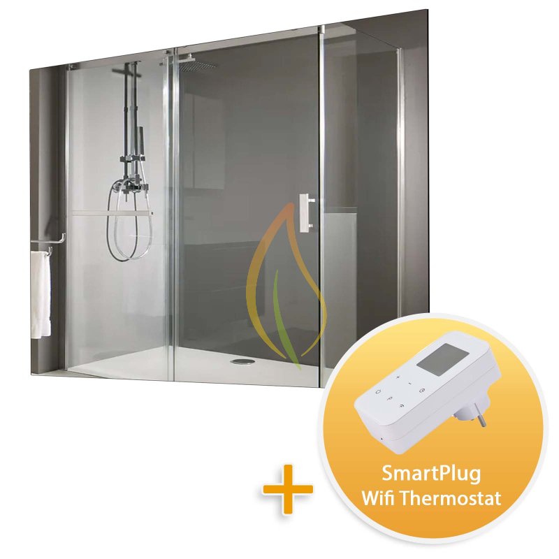 MD450-Plus Spiegel Infrarotheizung 60x85cm 450Watt mit Smart Steckdosenthermostat
