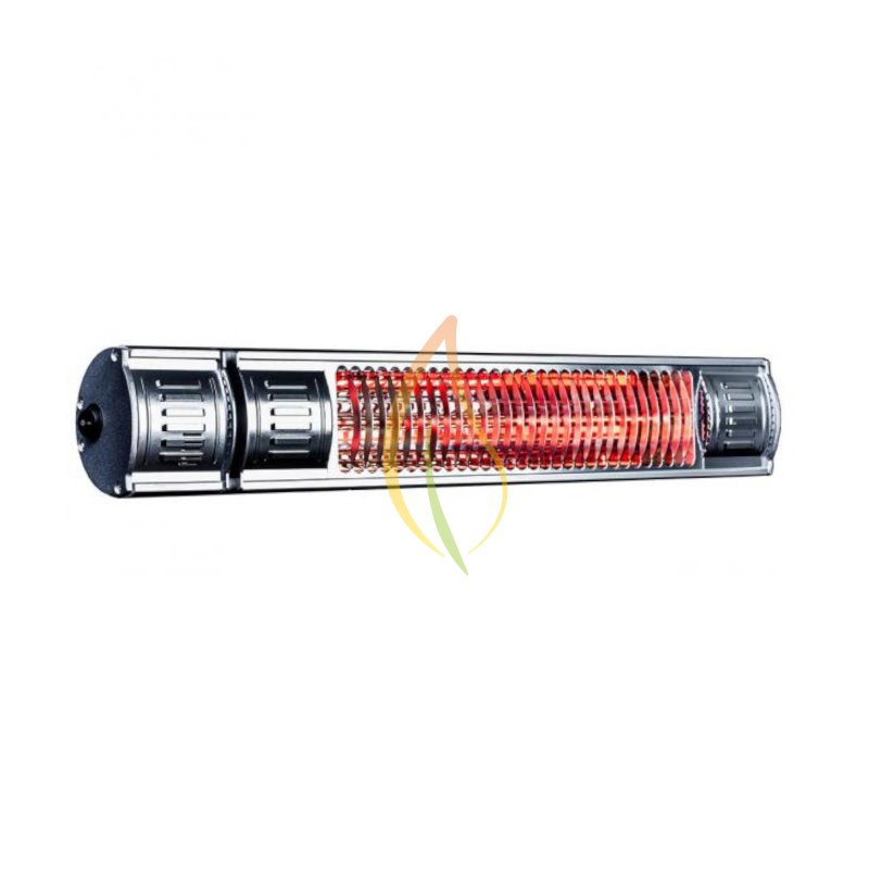 Terrassenstrahler HM2000 mit Fernbedienung 2000Watt Silber