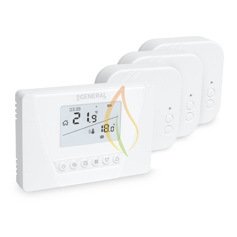 Funk-Raumthermostat Set Mi-300S RF Set mit 3 Empfängern