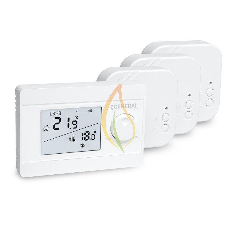 Funk-Raumthermostat Set Mi-250S RF mit 3 Empfängern