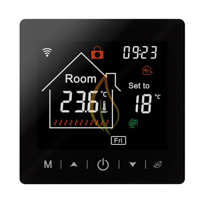 Mi-Heat M2 Wifi+Bluetooth Thermostat schwarz