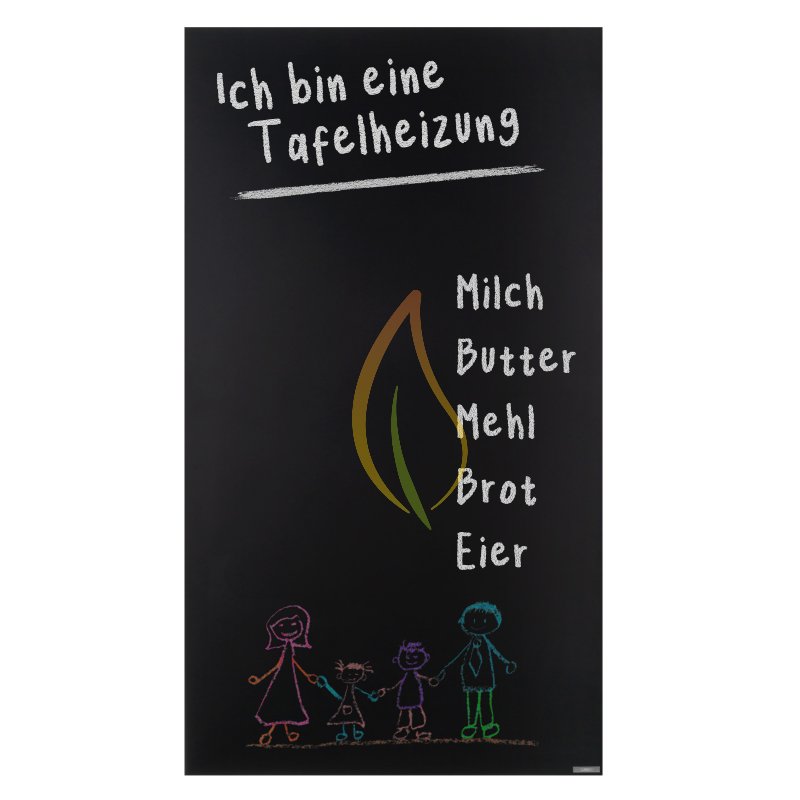 IC900-Plus schwarz Tafelheizung 70x125cm 900Watt