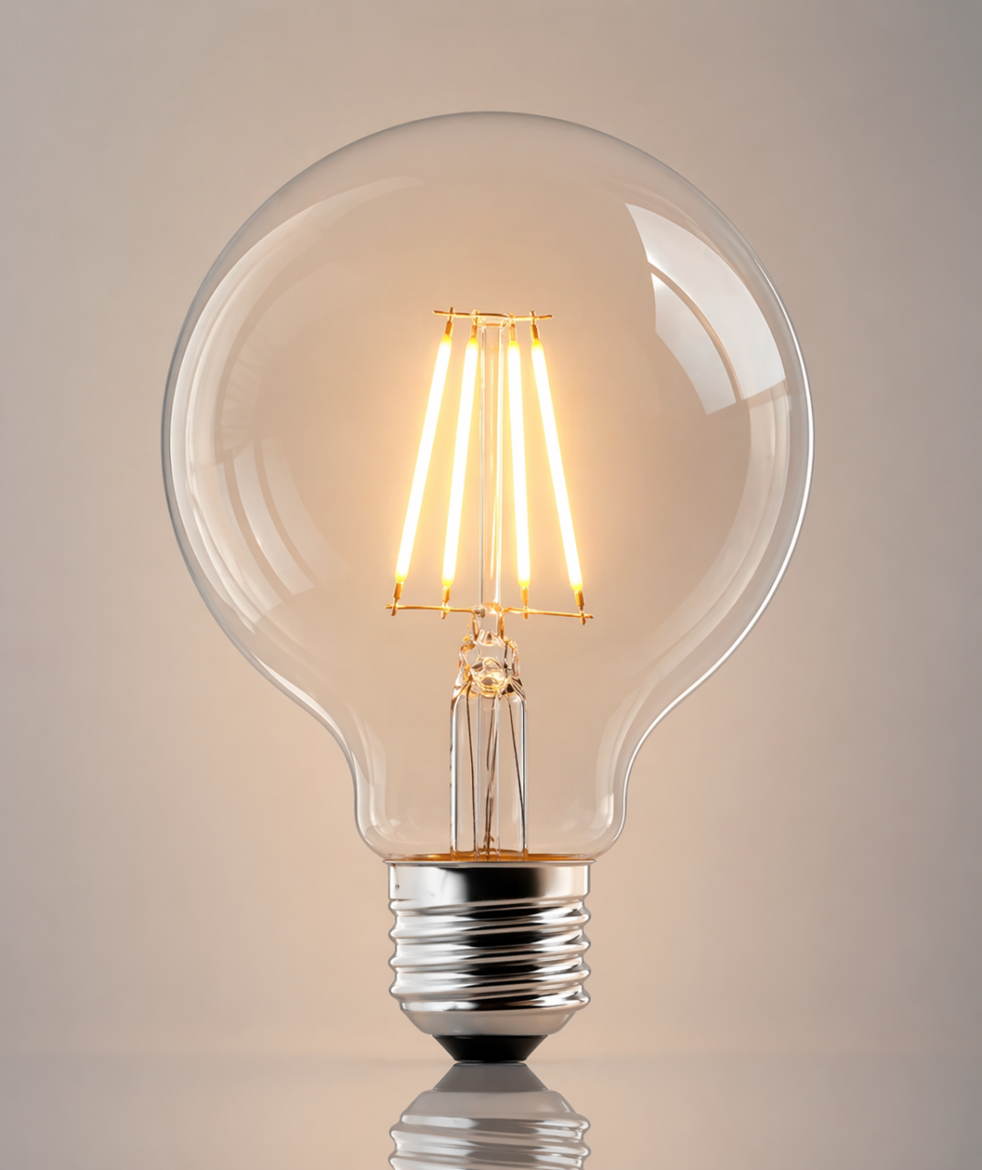 LED Filament Lampe G95 – E27, 4W, warmweiß (Restposten)