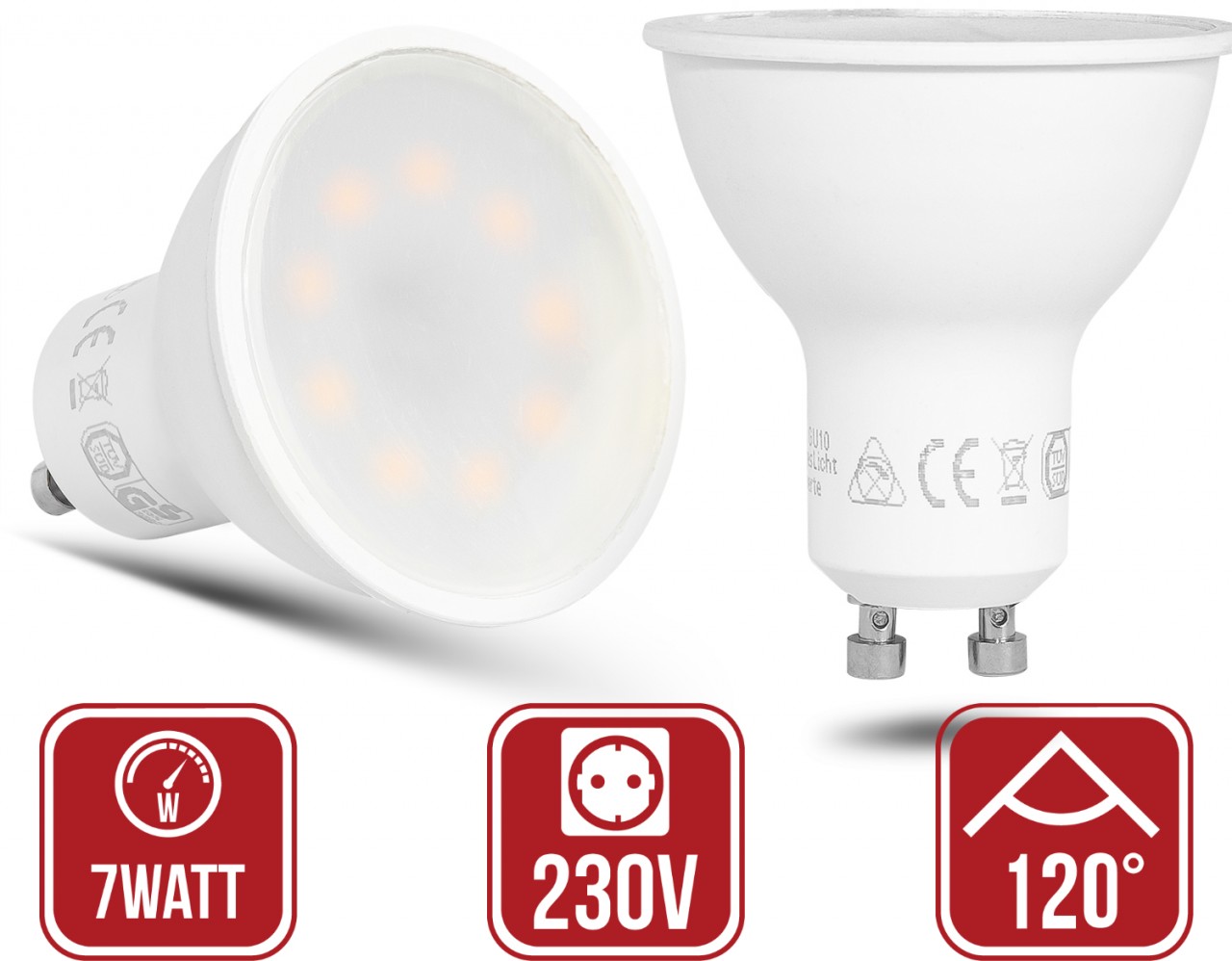 GU10 7Watt LED Leuchtmittel 230Volt