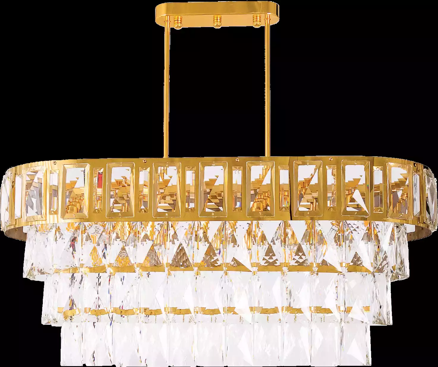 Ovaler Kronleuchter Deckenlampe Lampe Luster Kronleuchter Decke Kristalllampe