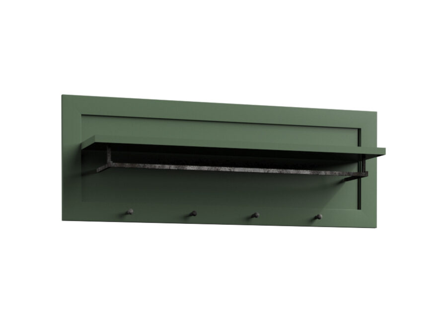 Wandgarderobe Wandablage Hakenleiste mit Kleiderstange Garderobenleiste
