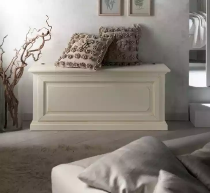 Designer Hocker Fußhocker Beistellhocker Ottomane Sitzbank Holz Truhe Bank