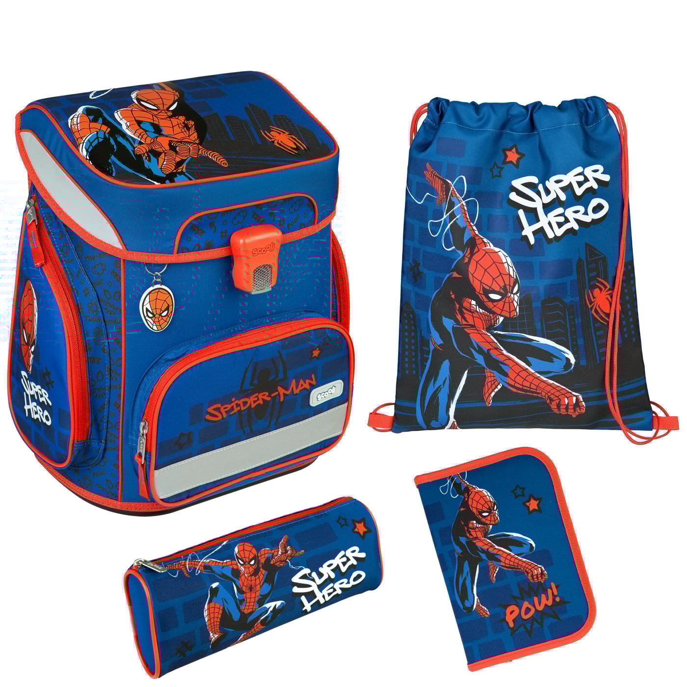 Scooli Schulranzen Set 5tlg. EasyFit Spider-Man (2024)