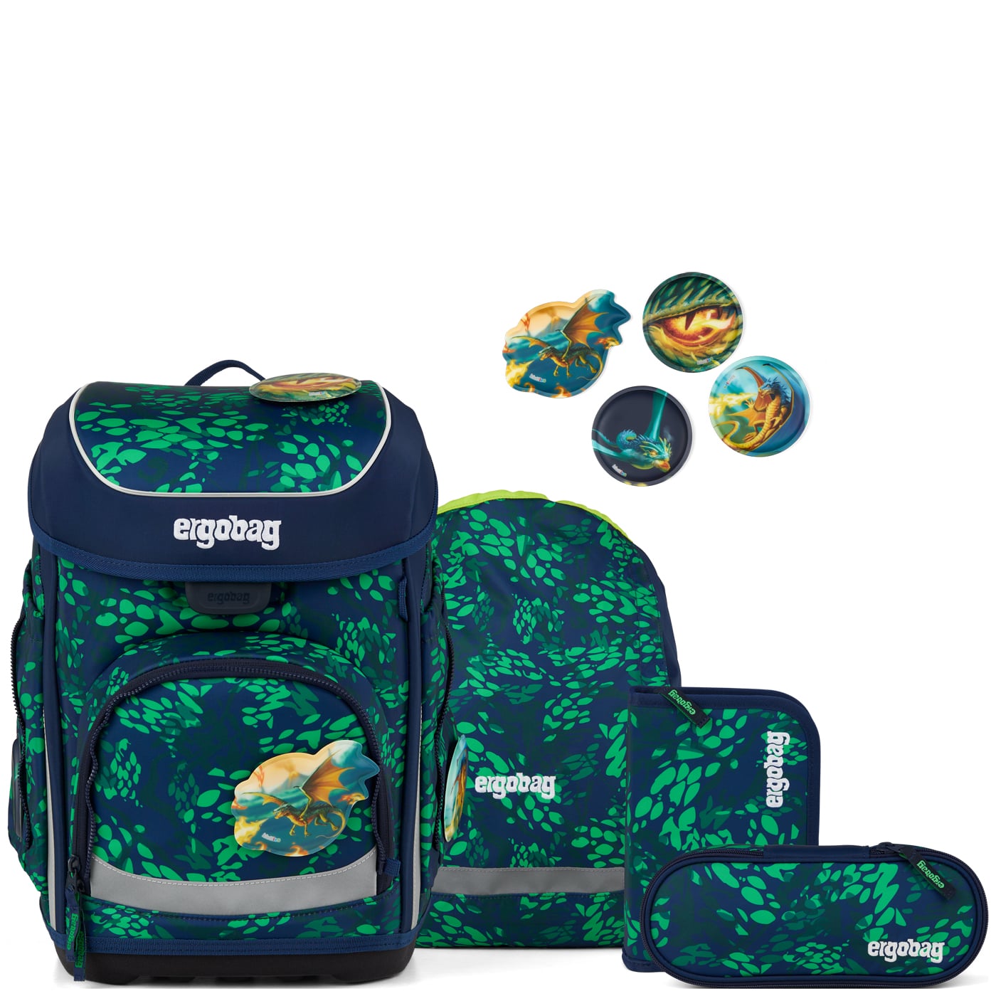 Ergobag Schulranzen Set 5tlg. Cubo (2026) DrachenbezwingBär