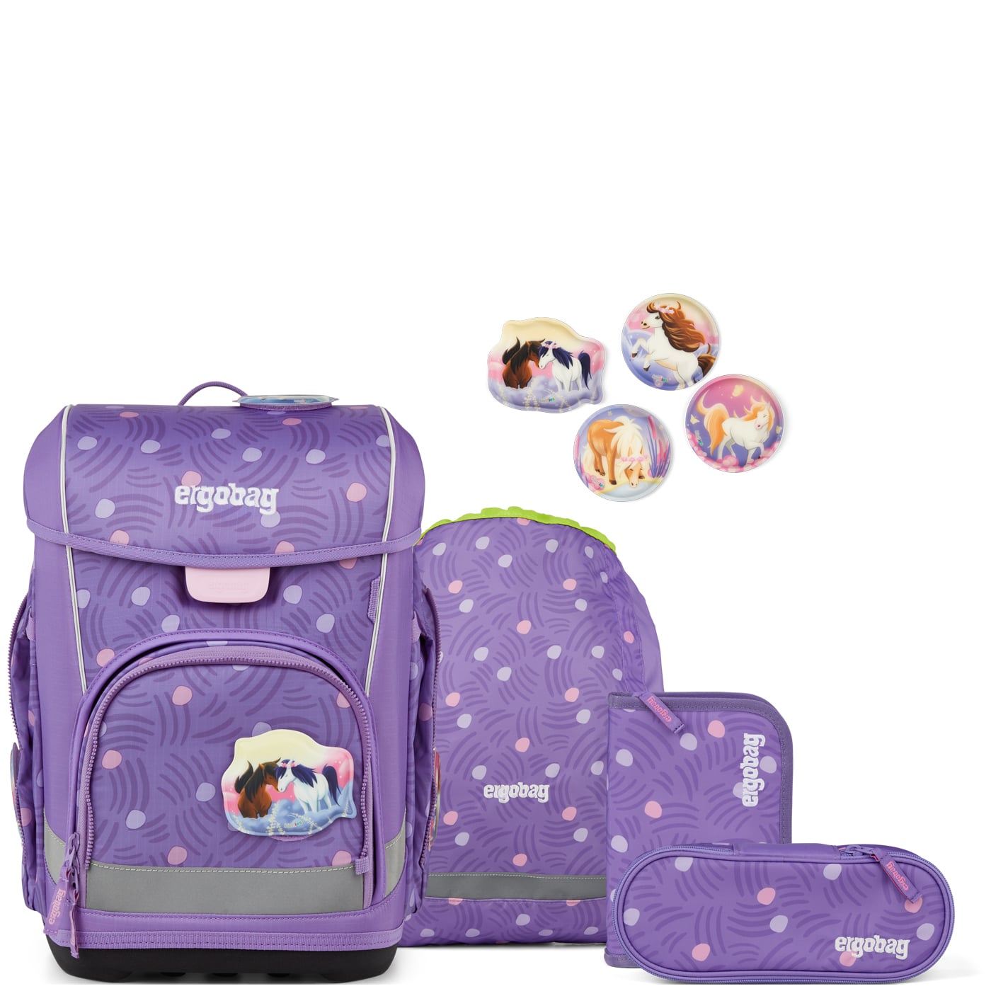 Ergobag Schulranzen Set 5tlg. Cubo Light (2026) PonyBäradies