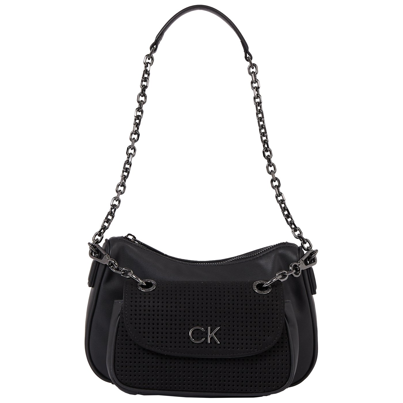 Calvin Klein Umhängetasche Re-Lock DBL Shoulder Bag PERF black