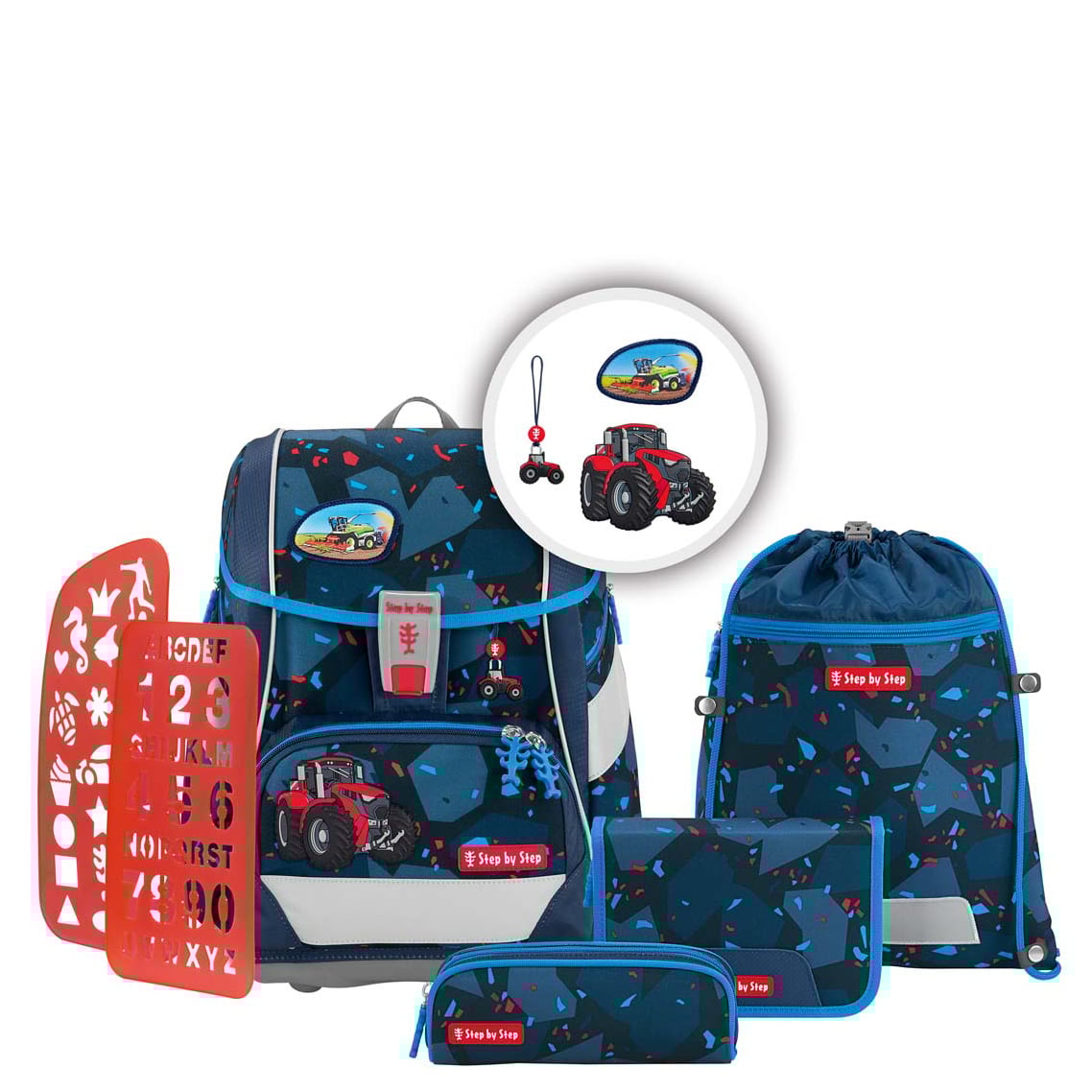 Step by Step Schulranzen Set 6tlg. 2in1 Plus Tractor Freddy