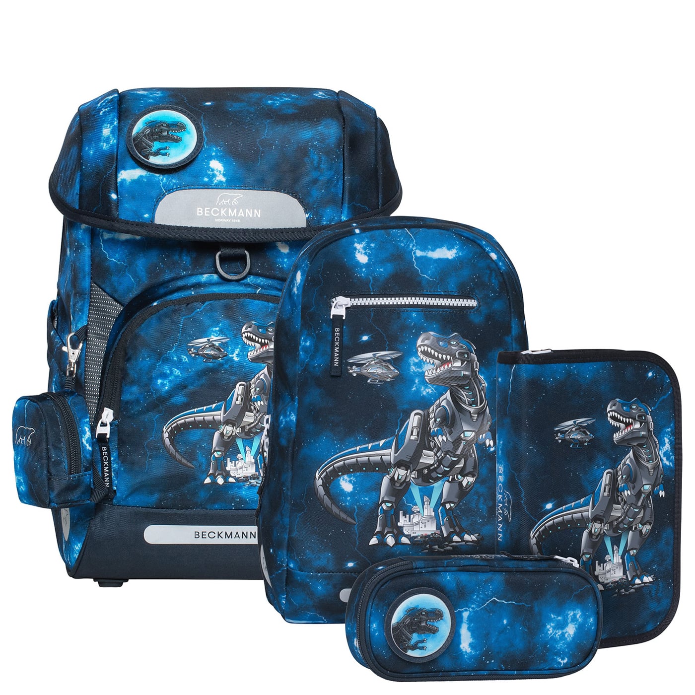 BECKMANN Norway Schulranzen Set 6tlg. Plus Air Tech Rex