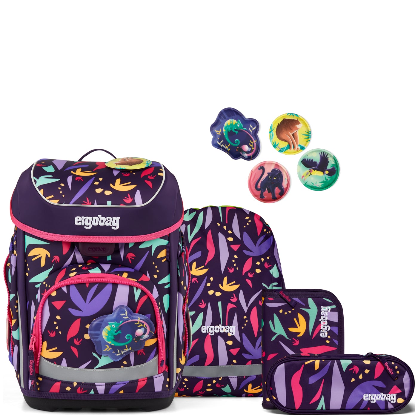 Ergobag Schulranzen Set 5tlg. Cubo Color Flash Edition (2026) AmBärzonas