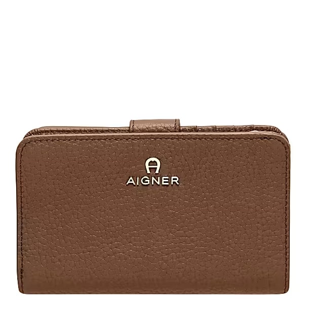 AIGNER Druckknopfbörse Damen Ivy Kombi saddle brown