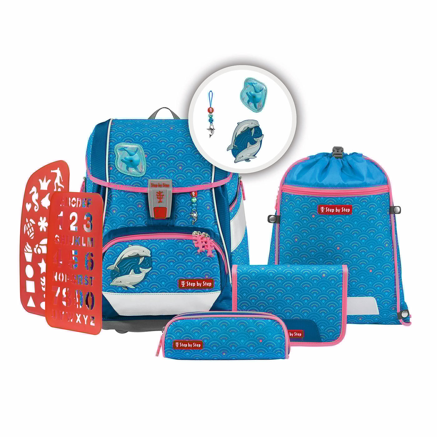 Step by Step Schulranzen Set 6tlg. 2in1 Plus Dolphin Pippa
