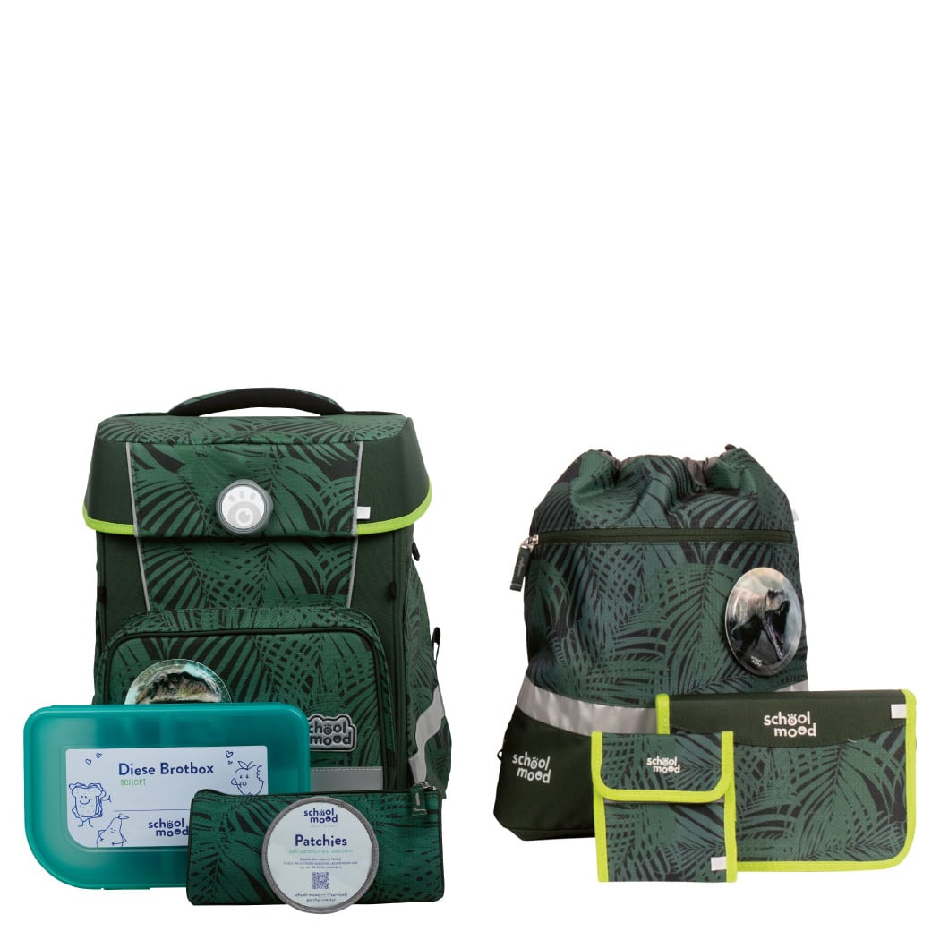 School-Mood Schulranzen Set 7tlg. Champion Maxx Daniel Dinosaurier