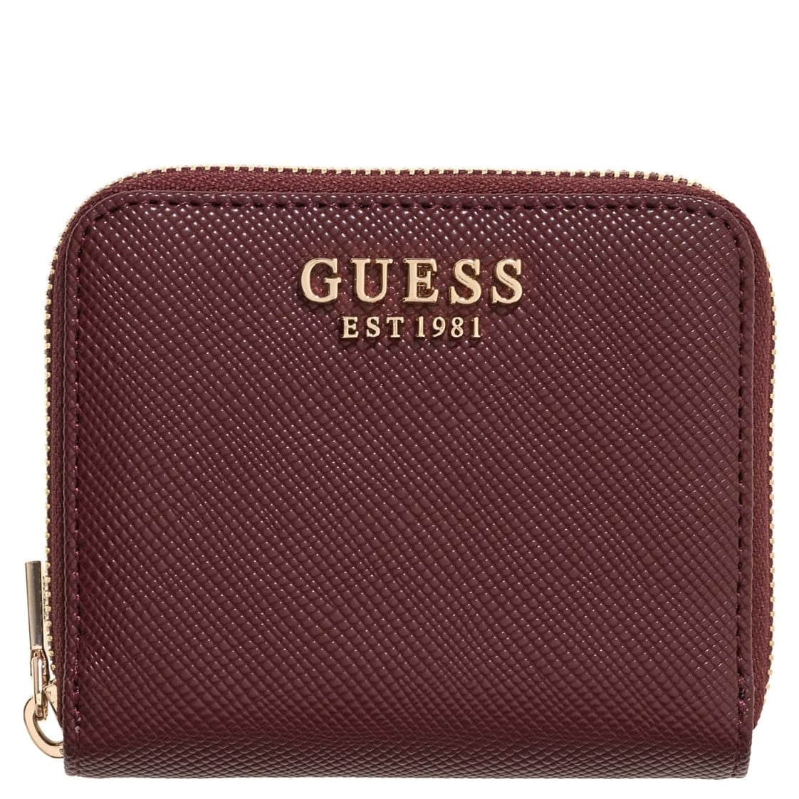 Guess Reißverschlussbörse Damen Laurel II SLG Small Zip Around (SWZG) burgundy