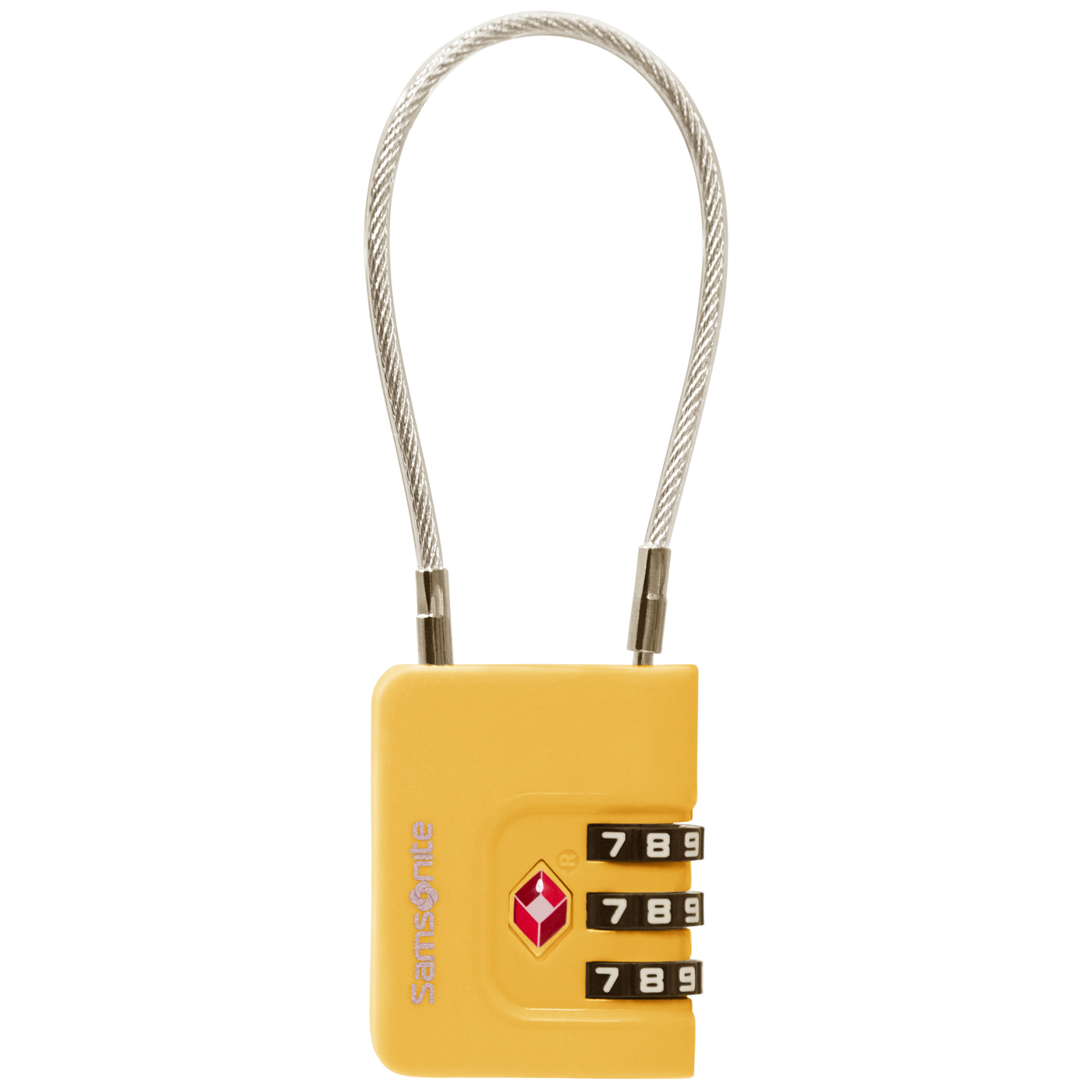 Samsonite Zahlenschloss TA Revolution Cablelock 3 Dial TSA yellow