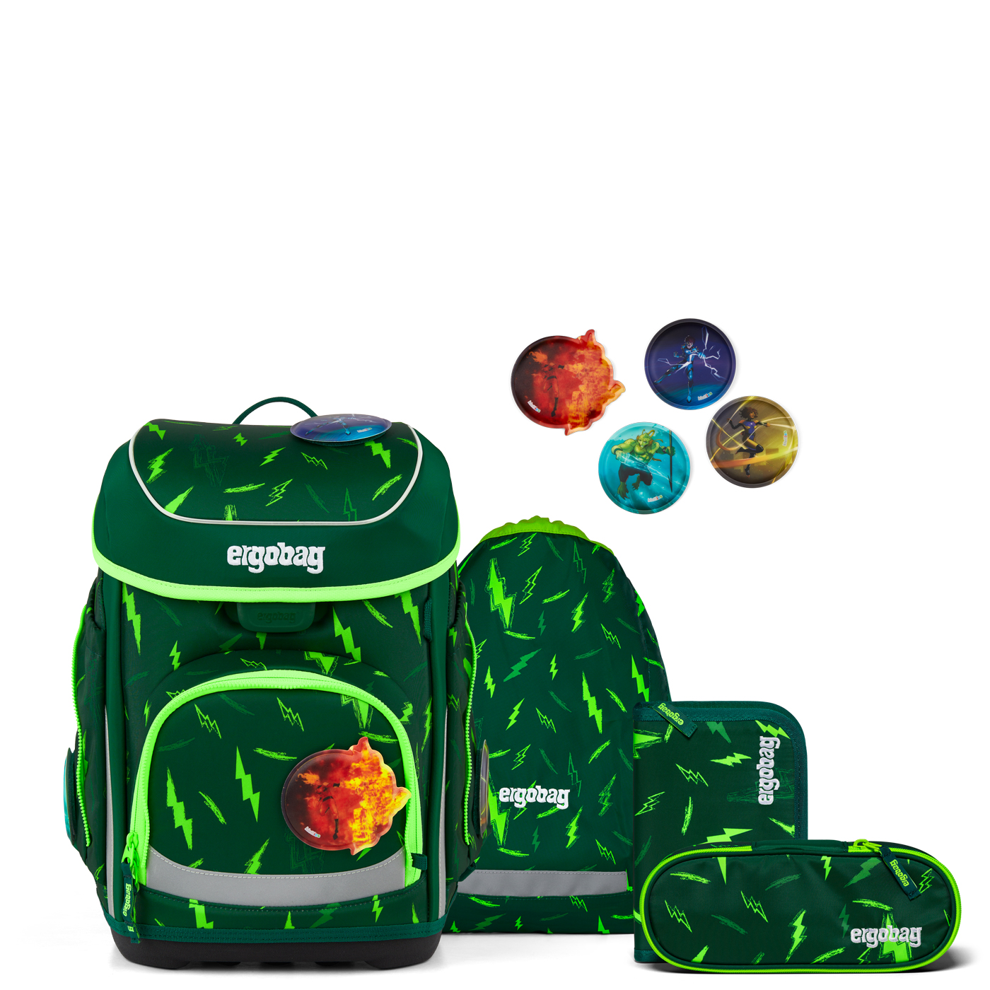 Ergobag Schulranzen Set 5tlg. Cubo Color Flash Edition (2026) Bärtastisch