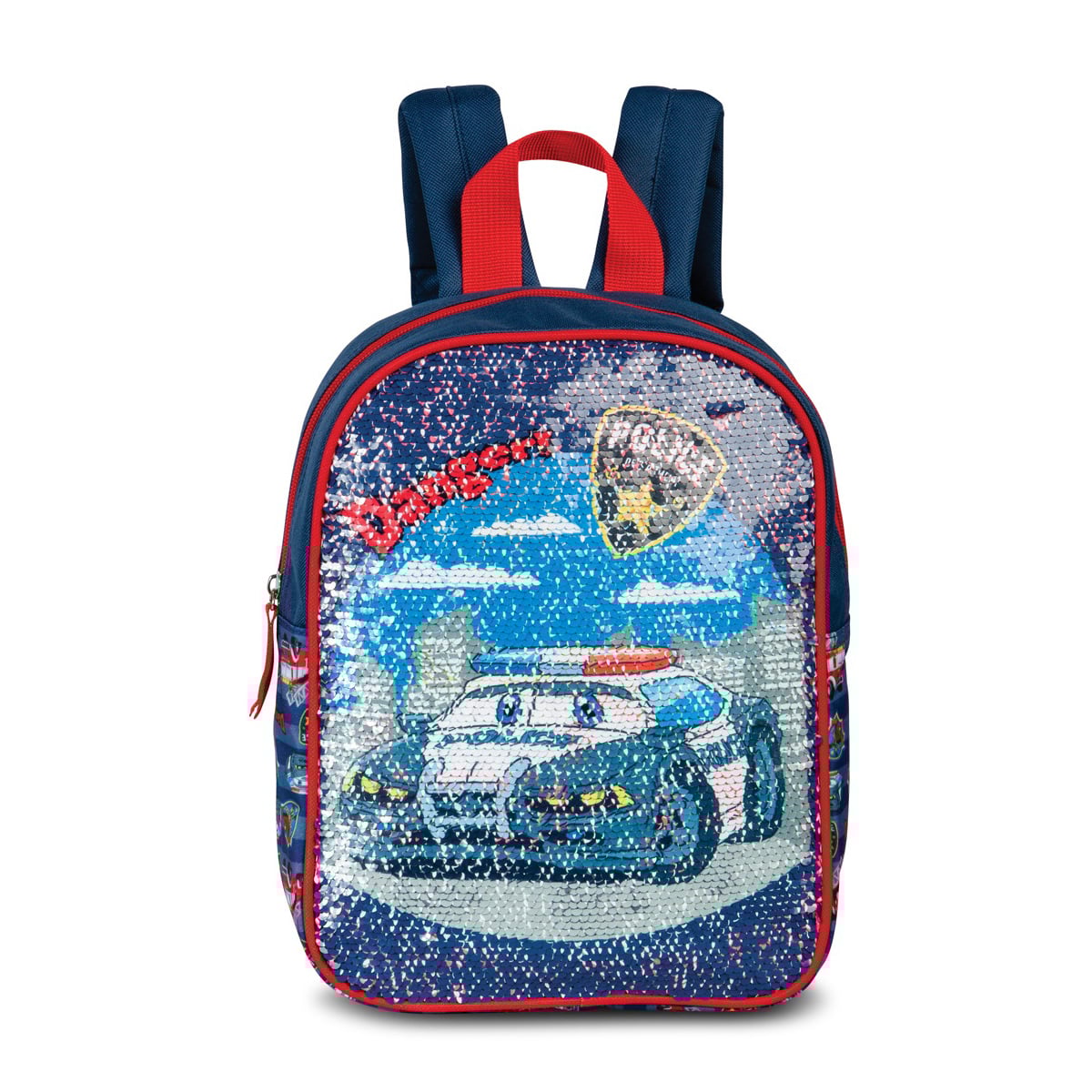 Fabrizio Kinderrucksack Feuerwehr/Polizei Pailletten dunkelblau