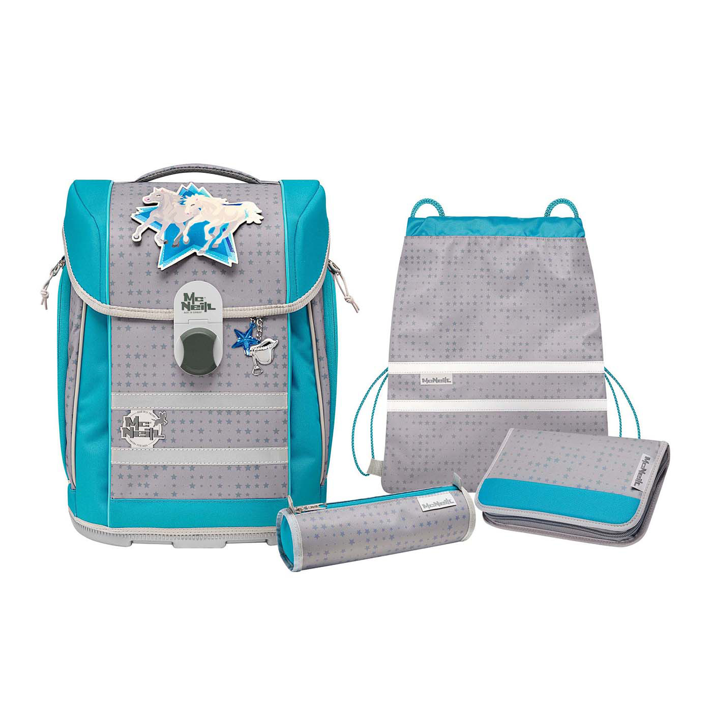 McNeill Schulranzen Set 6tlg. McLight 2 Star